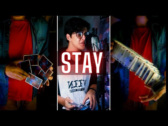 Kid LAROI & Justin Bieber - Stay | Cover ( while shuffling cards ) | Ariyan class=