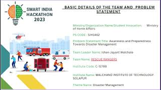 RESCUE RANGERS | SIH 2023