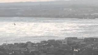 Japan. Tsunami hits Harbor Iioka between Sendai and Tokyo. Life footage - March 11, 2011.