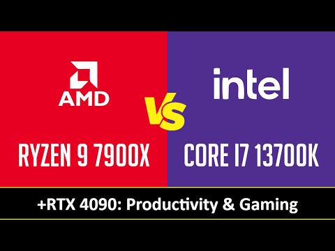 RYZEN 9 7900X vs CORE I7 13700K - Productivity & Gaming (RTX 4090)