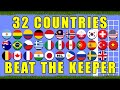 Beat the keeper marble race with 32 countries  marble race king