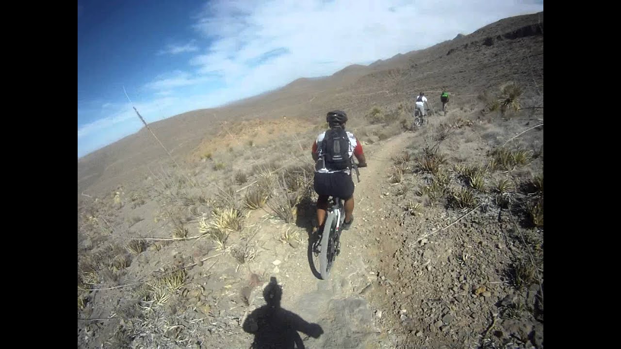 mountain biking the lower sunset trail, Tom Mays Unit , El Paso , TX
