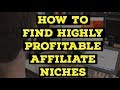 How to Find Highly Profitable Affiliate Niches