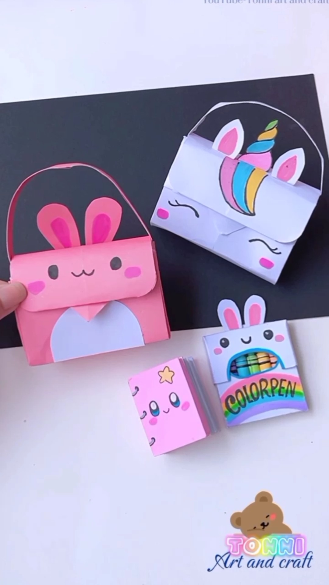 DIY Origami paper bag #shorts #tonniartandcraft #diy #love #art #craft #papercraft