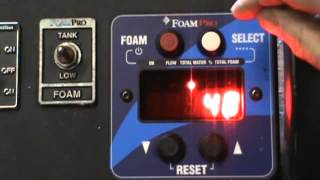 Operation of Foampro mod. 2000 and read out.
