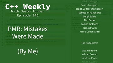 C++ Weekly - Ep 245 - PMR: Mistakes Were Made (By Me)