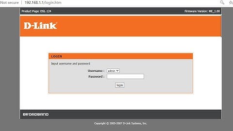 How to change D-Link Wi-Fi Router password DSL-124
