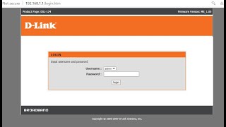 How to change D-Link Wi-Fi Router password DSL-124
