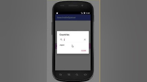searchable spinner in android with mysql