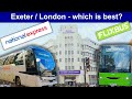 Comparing flixbus and national express between exeter and london