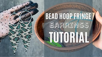 Bead Hoop Fringe Earrings tutorial | Easy to make hoop earrings | Brick stitch tutorial@CrazyAcademy
