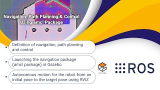Navigation, Path Planning & Control Using amcl Package | ROS Tutorials for Beginners | Lesson 8