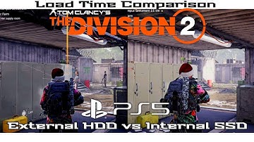 The Division 2 PS5 Load Time Comparison HDD vs SSD PS4