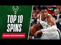 Top 10 giannis spins  finishes 