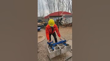 how to carry / load / take hollow blocks with block clamping machine #block