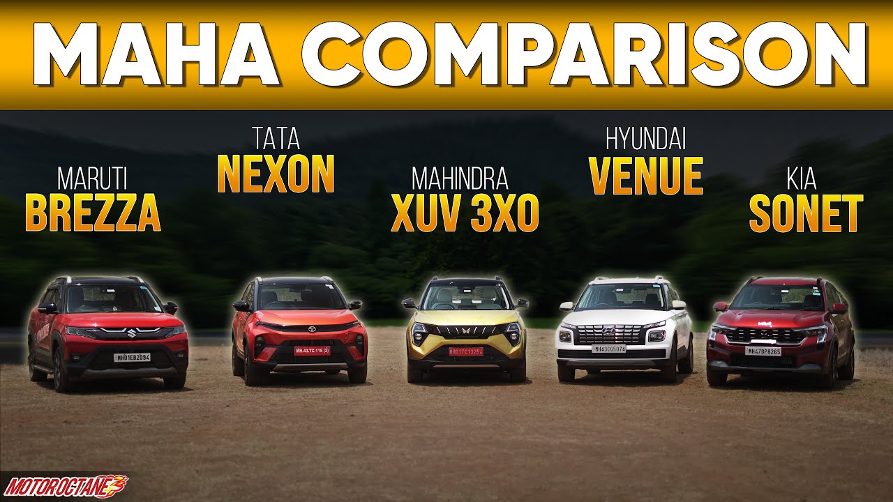 Mahindra XUV 3X0 vs Tata Nexon vs Sonet vs Maruti Brezza vs Venue
