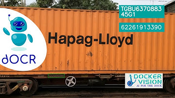 The AI-powered Gate OCR, dOCR, captures container and wagon numbers from a moving freight train