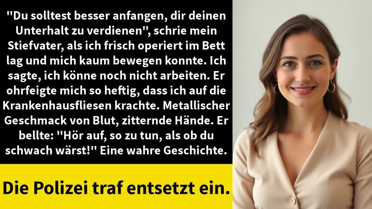 Du solltest besser anfangen, dir deinen Unterhalt zu verdienen＂, schrie mein Stiefvater,
