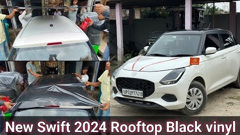 New Swift 2024 Rooftop Black Wrap || new swift modification || #suzukiswift @KkRadium