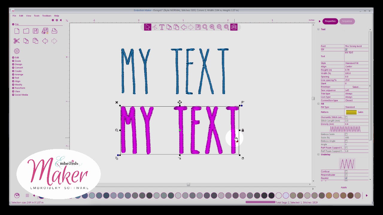 Embellish Maker Digitizing Software: How To Use Open Type Fonts - YouTube