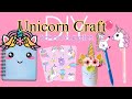Unicorn craft 🦄 (Diy School Supplies) 💜 #diy #youtube @Beautyartgalleryy