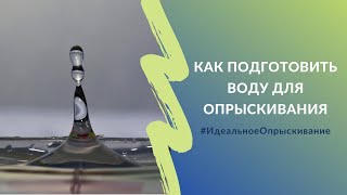 Как подготовить воду для опрыскивания | Проект #ИдеальноеОпрыскивание