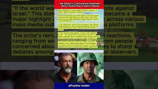 Mel Gibsons Controversial Statement About Global Peace Sparks Debate