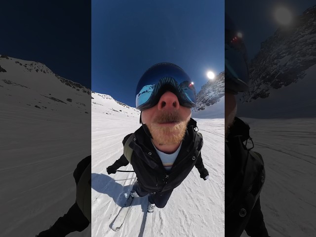 Skiing in nosemode ⛷️ #ski #Insta360NoseMode class=