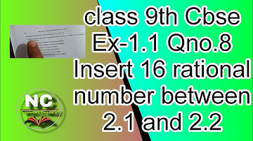 class 9th Cbse Ex-1.1 Qno.8 Insert 16 rational number between 2.1 and 2.2
