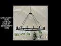 16-Light Wagon Wheel Chandelier Round Matte 43 inch Modern Rustic Farmhouse Pendant Light Large Chan