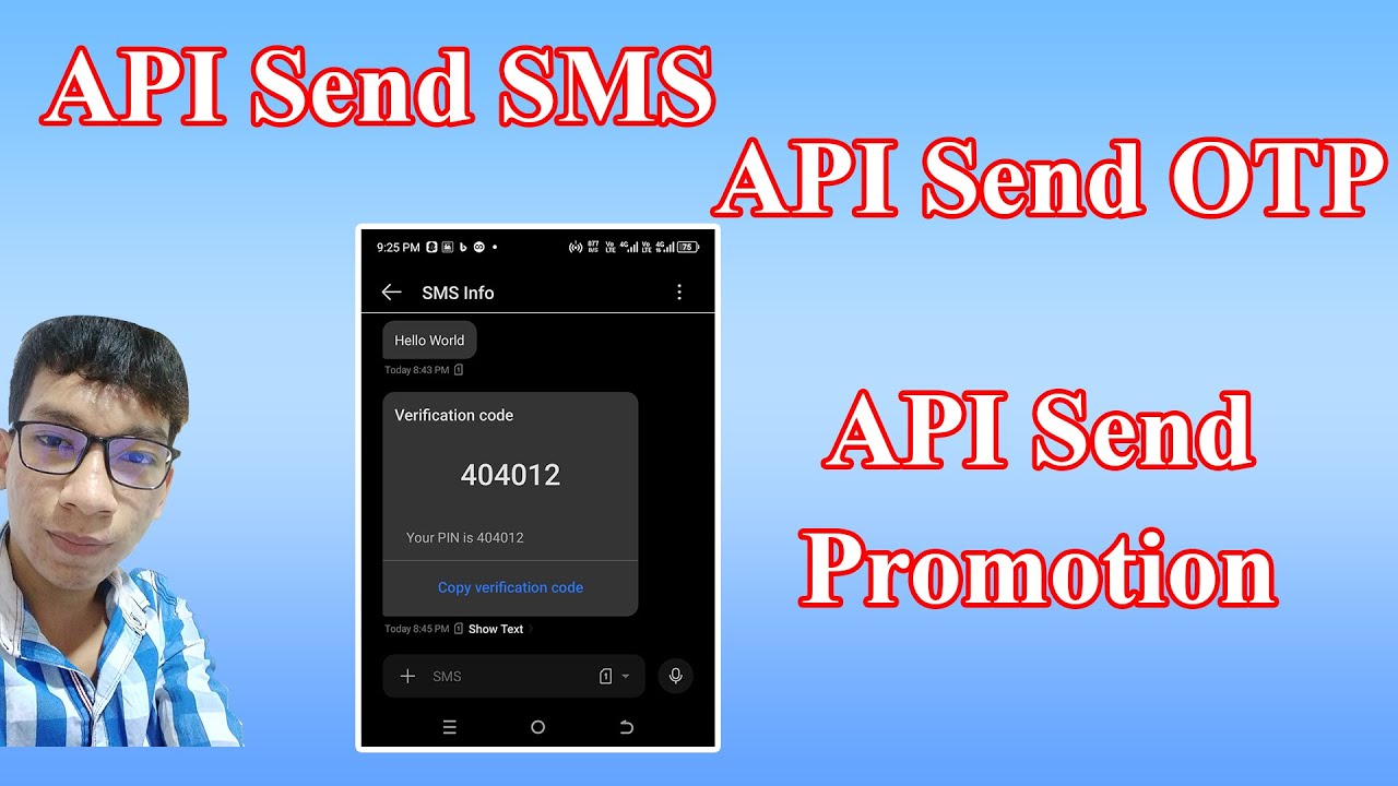របៀបធ្វើ API ដើម្បី Send SMS - YouTube