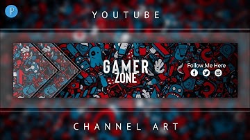 How to Make a Gaming YouTube Channel Banner on Android Mobile in PixelLab