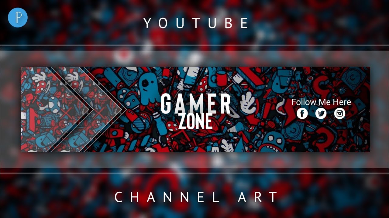 How to Make a Gaming YouTube Channel Banner on Android Mobile in PixelLab