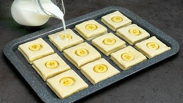 Cand nu ai timp sa gatesti! Desert genial din foietaj si banane!