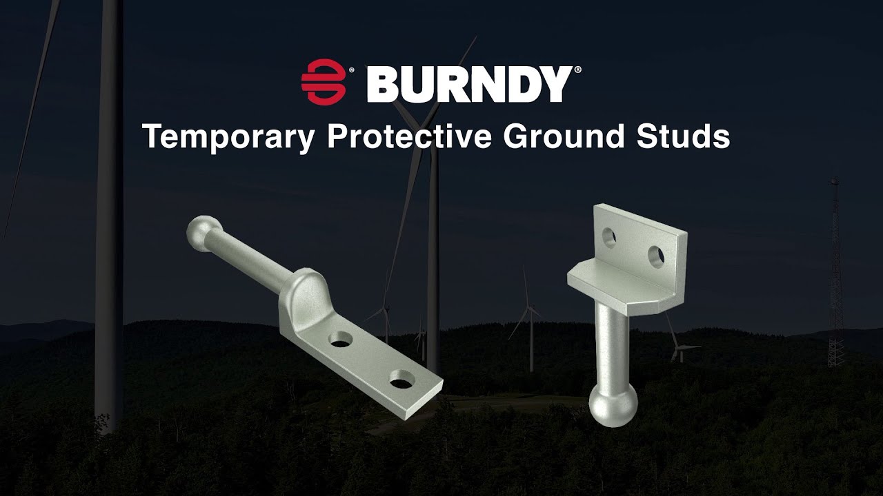 Burndy® Temporary Protective Ground Studs YouTube