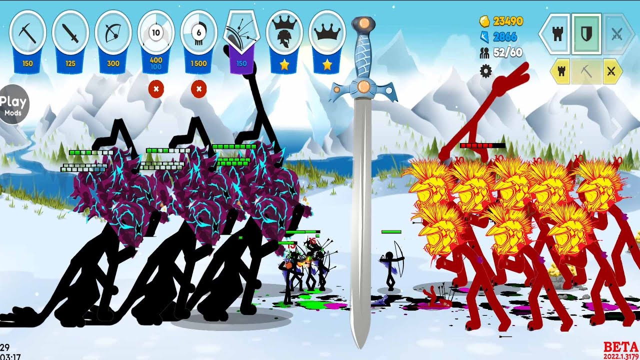 stick war 3 mod vip 💙 god griffon ice💙 🥶