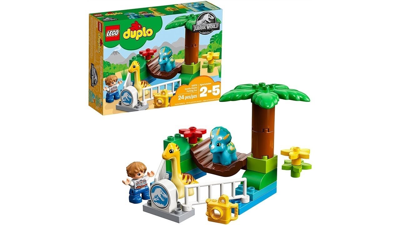 LEGO DUPLO Jurassic World Gentle Giants Petting Zoo 10879 Building Kit ...