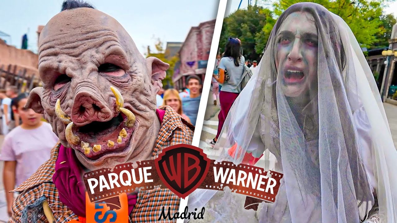 ¡Los MONSTRUOS invaden PARQUE WARNER! 🎃 Halloween 2025