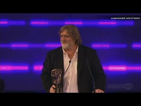 Video: Valves Gabe Newell Erhält Die Pfiffige Auszeichnung Für Das BAFTA Fellowship