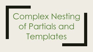 Complex Nesting of Partials and Templates