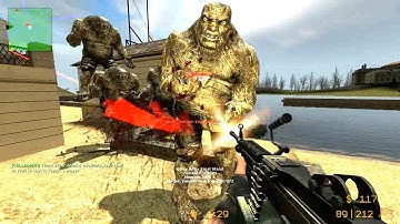 Counter Strike Source - Zombie mod Zombie Boss fight - Multiplayer Gameplay on maclellan map