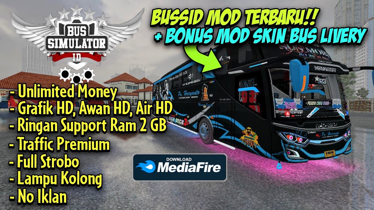 Bus Simulator Indonesia Mod Apk Unlimited Money Terbaru 3.7.1 Grafik HD