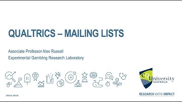 CQU Qualtrics - Creating and using contact lists in Qualtrics