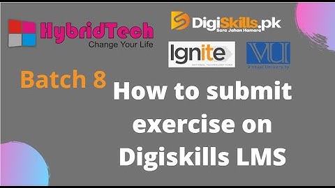 How to submit exercise solution in Digiskills LMS