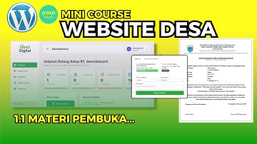 Materi 1.1 Pembuka - Membuat Website Desa dengan Wordpress layanan surat pengaduan & database warga