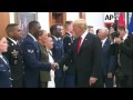 Trump Greets Military at Pentagon