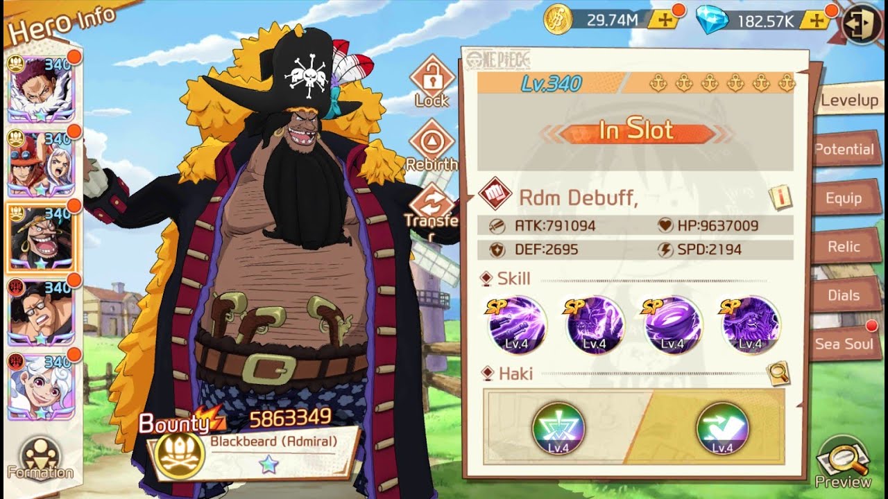 BLACKBEARD (ADMIRAL) | 🔥MAX SP GAMEPLAY🔥 | OP: PIRATE DUEL |