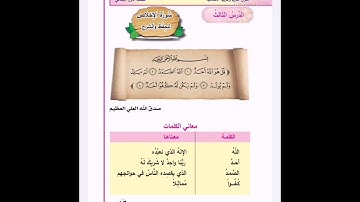 سورة الاخلاص الصف الاول الابتدائي