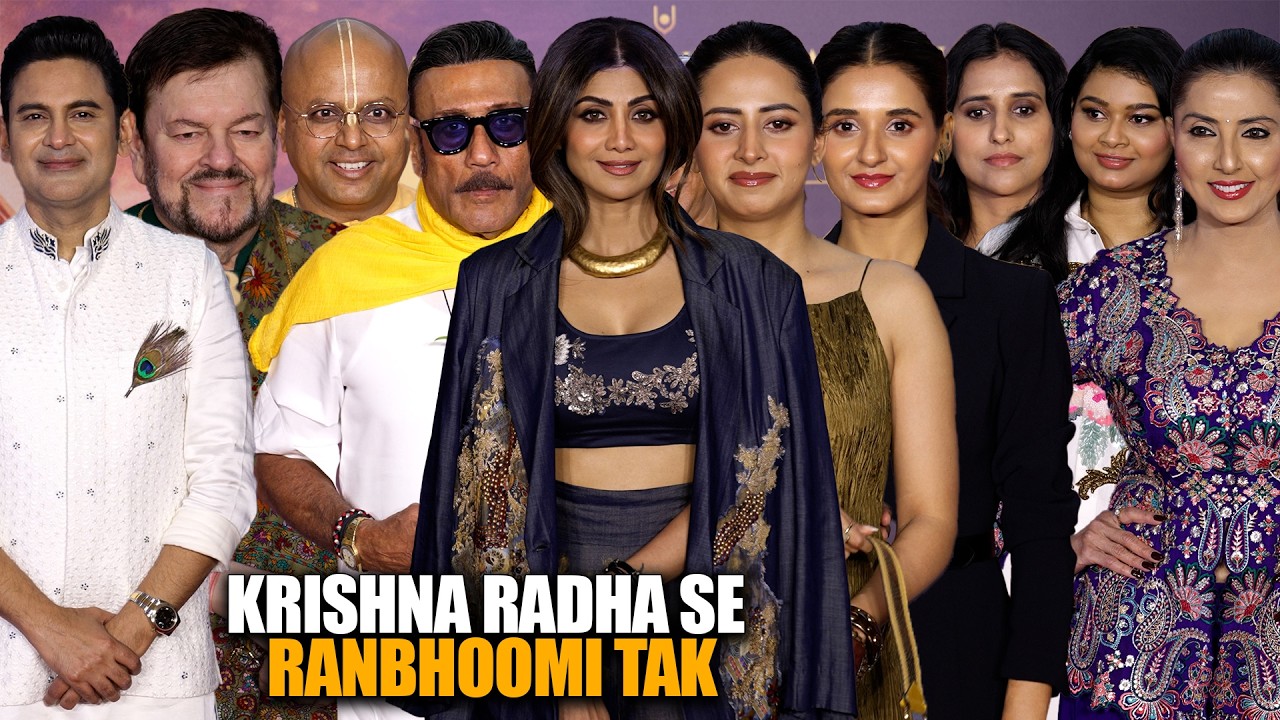 UNCUT - Shilpa Shetty, Jackie Shroff, Sargun, Ravi Dubey Arrives At Krishna Radha Se Ranbhoomi Tak