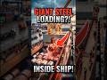 How Giant Bulk Carrier Load 1000 Tons of Steel in Hour’s? 😱 #shorts #ocean #steel #bulkcarrier